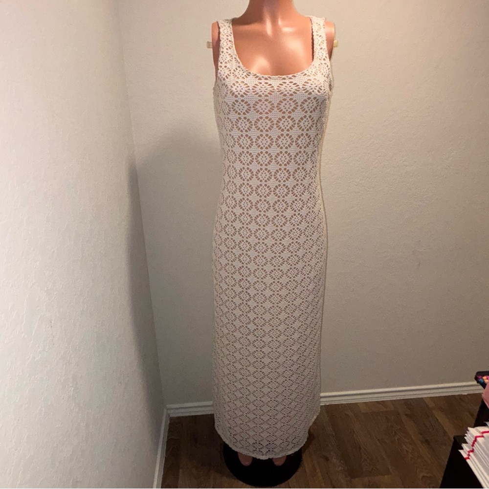 Crochet style Maxi Dress